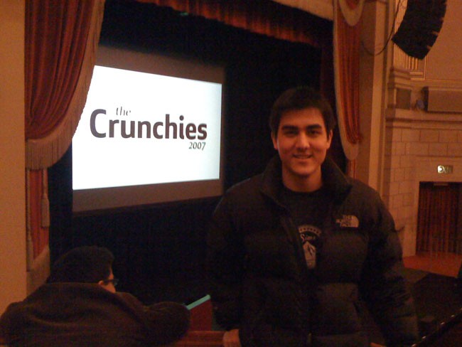Wes at the Crunchies 2007 awards show
